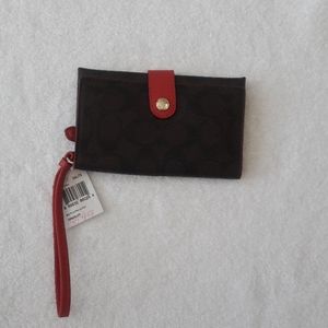Coach Signature Phone Clutch